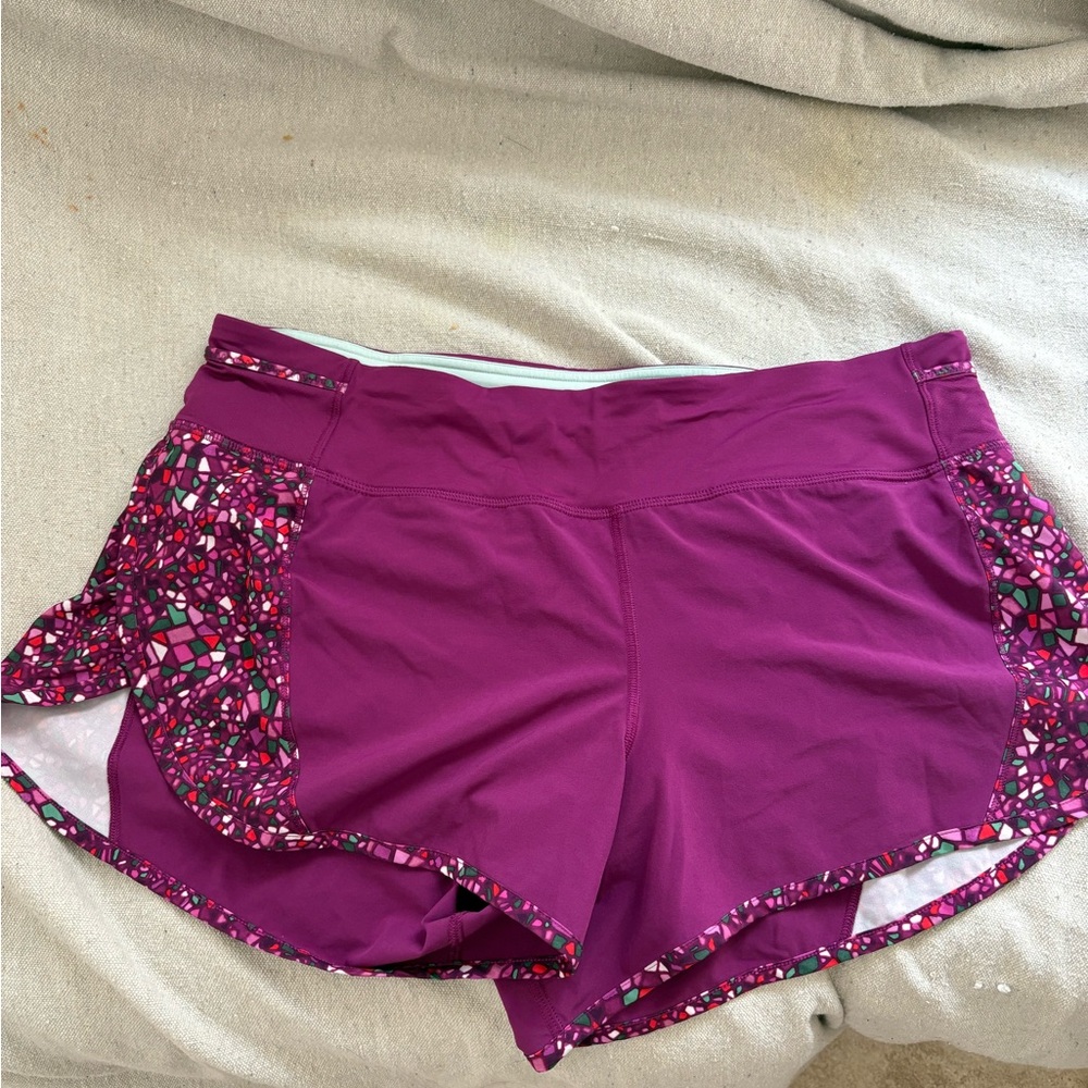 lululemon athletica Magenta Mosaic Athletic Shorts